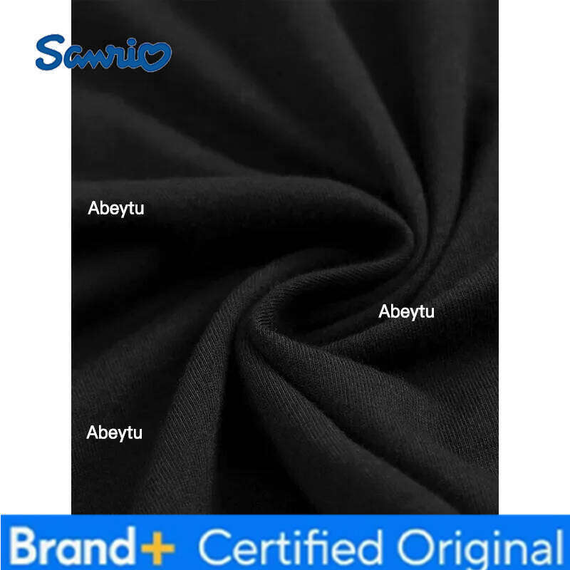 Sanrio Hello Kitty Women's Fashion Cartoon Print Top Cotton High-Quality Short-Sleeve Loose-Fit Casual Couples T-Shirt H260120