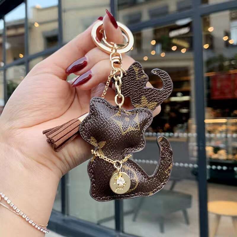 Car For Women, Personalized Cat Keychain Ring, Unisex Couple Bag Pendant