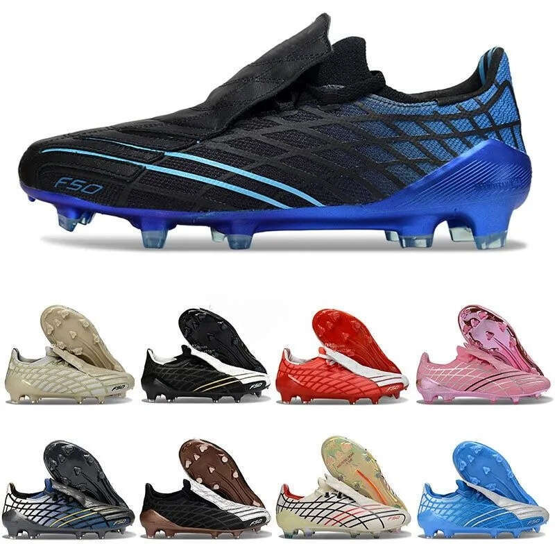 Ousmane Dembele F5O Spider Elite FG Blue Rush Tech Indigo Soccer Unisport 30th Anniversary Gold Football Shoes Estelar Lucid Red FG50 Cleats