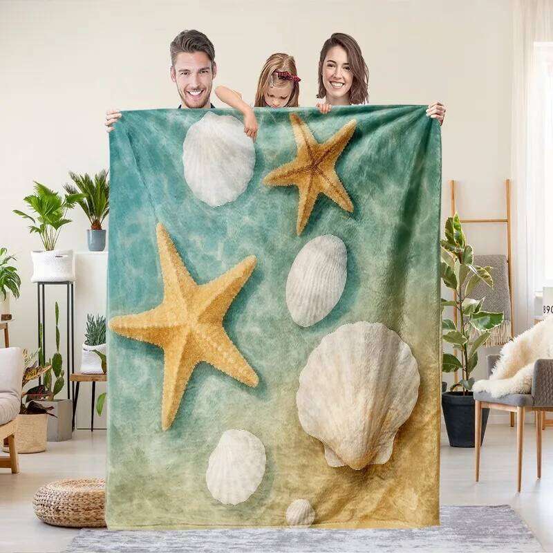 Flannel Throw Soft Warm Blanket for Couch Bed All-Season Cozy Lightweight Breathable Blankets Home Decor Gifts W260120