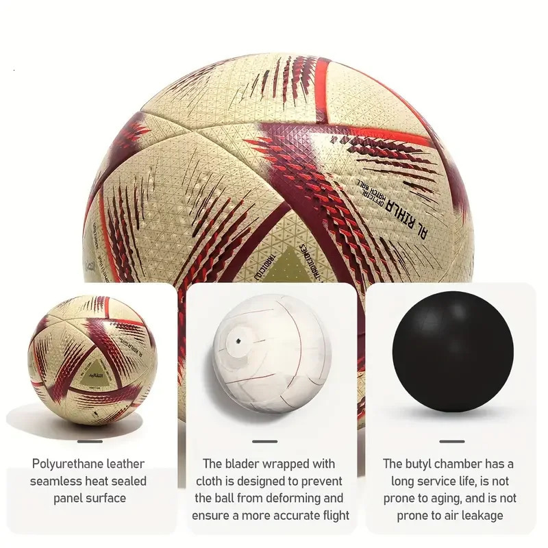High Quality Soccer Balls Official Size 5 PU Material Seamless Goal Team Outdoor Match Game Football Training Ballon De Foot260114