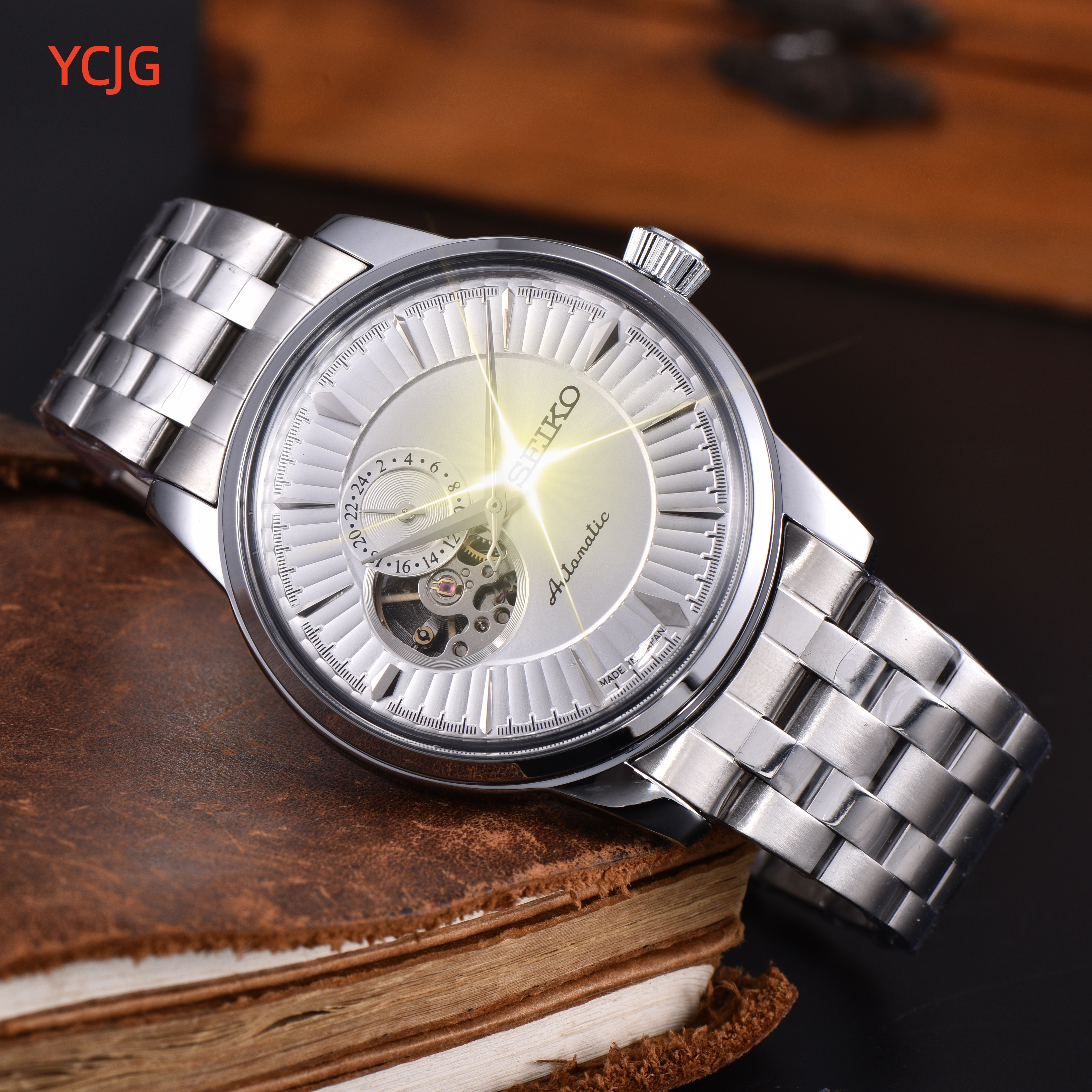 HOT TOP Design Mens women Seikity Watches automatic quartz Movement Male Clock Luxury Business Designer for Men Watch machinery luxe Wristwatches 383