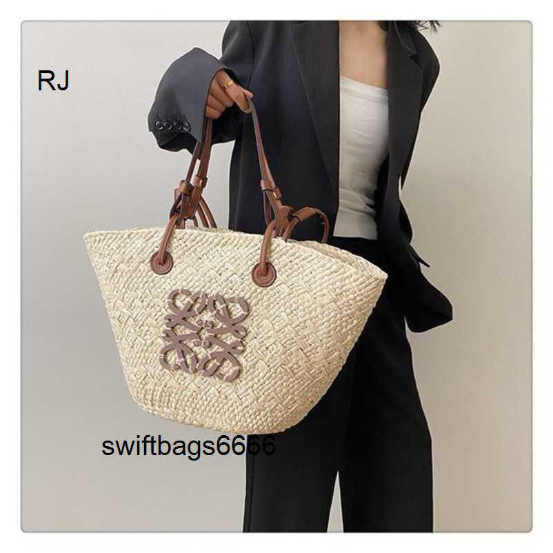 Luxury Bag Anagram Basket Bag Designer Bags French Straw Woven Sen Series High Beauty Designer Style Vegetable Basket Woven Tote Double Handle Style Goodsfr7 5NJI