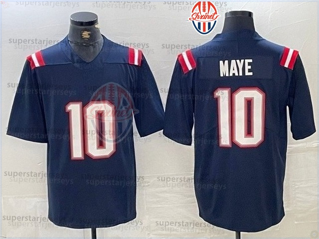 Custom Football Jersey Drake Maye Stefon Diggs Matthew Judon Christian Gonzalez Brady Mike Vrabel Campbell Gibson 2026 Super Blx New Arrivals In Stock