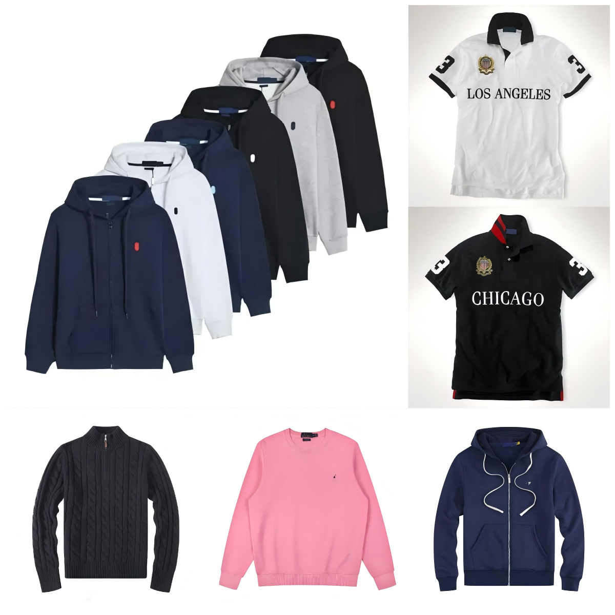 Designer Mens Polo Hoodies Quarter zipper sweater raulphlaurens Men's pullover hoodie Loose Cardigan Tops Clothing Polo Tracksuit Set Pullover Cotton sweater