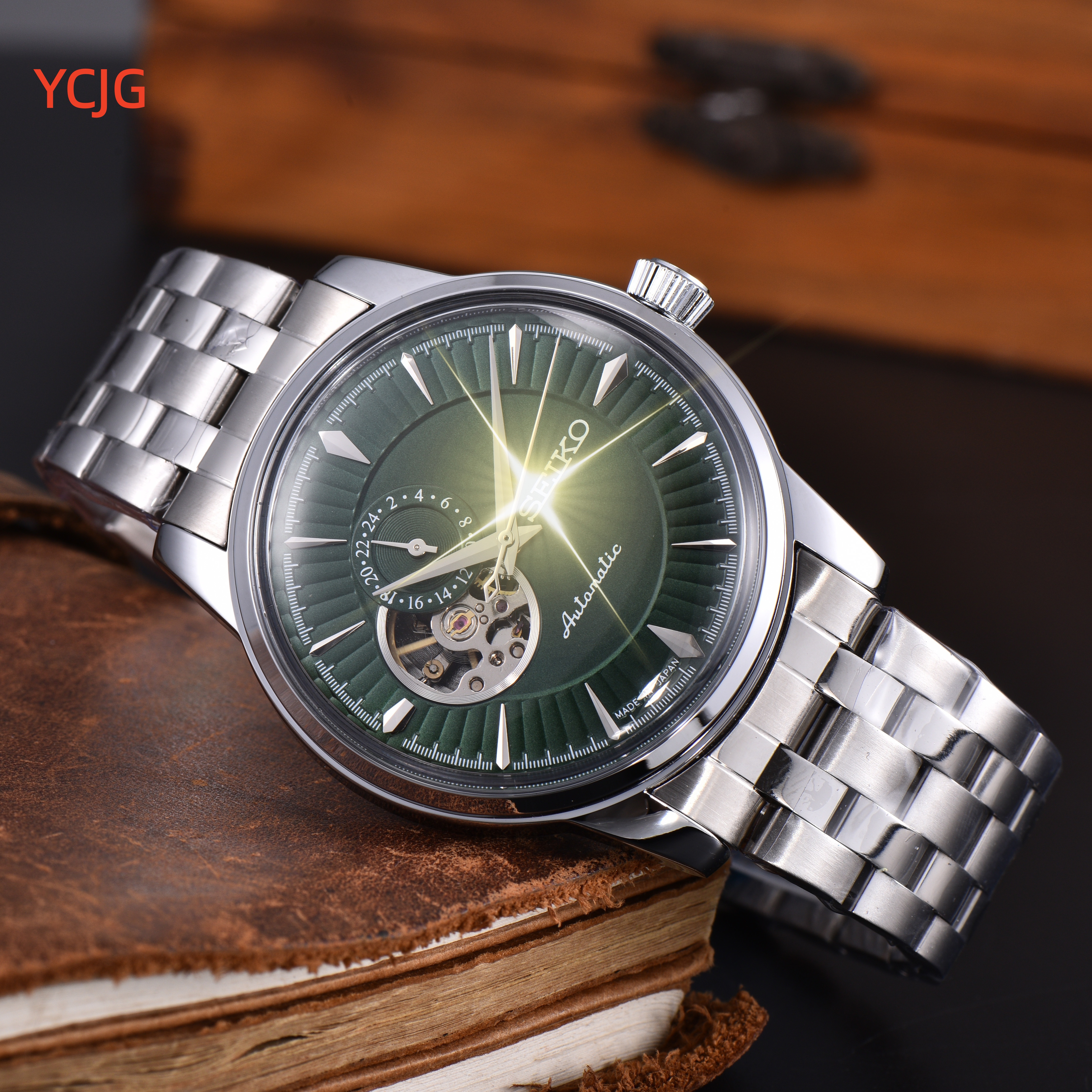 HOT TOP Design Mens women Seikity Watches automatic quartz Movement Male Clock Luxury Business Designer for Men Watch machinery luxe Wristwatches 384