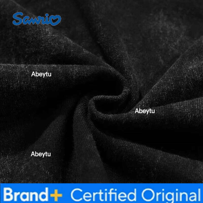 Sanrio MINISO Super Cute Hello Kitty Women's Summer T-shirt Y2K Retro Loose Casual Short-sleeved Kaway Tops H260120