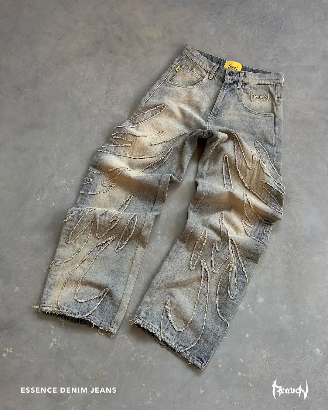 American Y2K Street Style Cozy Zipper Patchwork Detachable Loose Black Jeans Mid-Length Pants