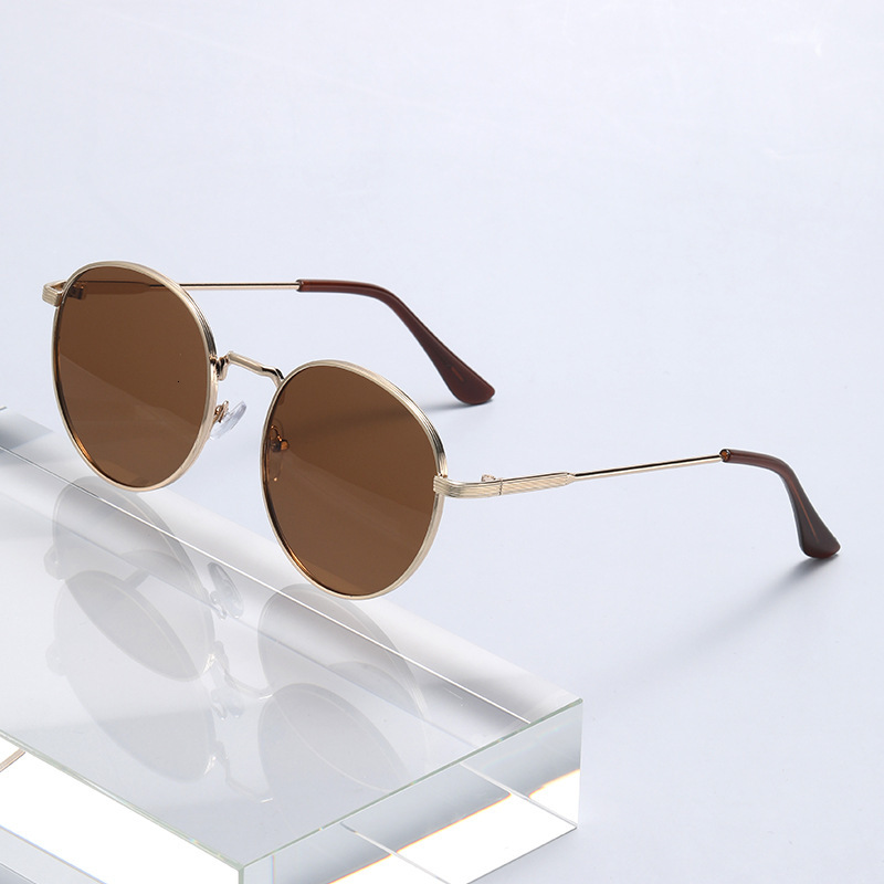 2026 New Korean Fashion Trend Slim Face Round Frame Retro Street Unisex Internet Celebrity Same Style Sunglasses