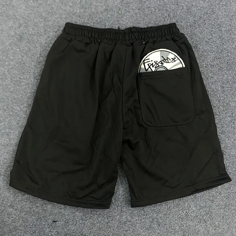 American Creative Pocket CD Pattern Cartoon Embroidery Fashion Loose Straight Shorts Summer Y2K Casual Hip Hop High Street Pants 260119