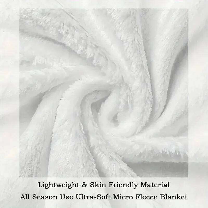 Flannel Soft Cozy Naptime Blanket with Rustic Camping Print All-Season Throw for Outdoor Lovers Sofa Decor Gift W260120