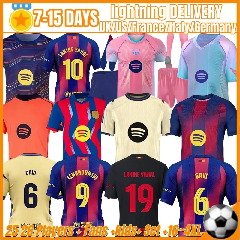 bBarcelonaS25 26 LAMINE YAMAL Football soccer jerseys shirts LEWANDOWSKI PEDRI RAPHINHA GAVI football kids kit maillot de foot camiseta futbol barcelone kits