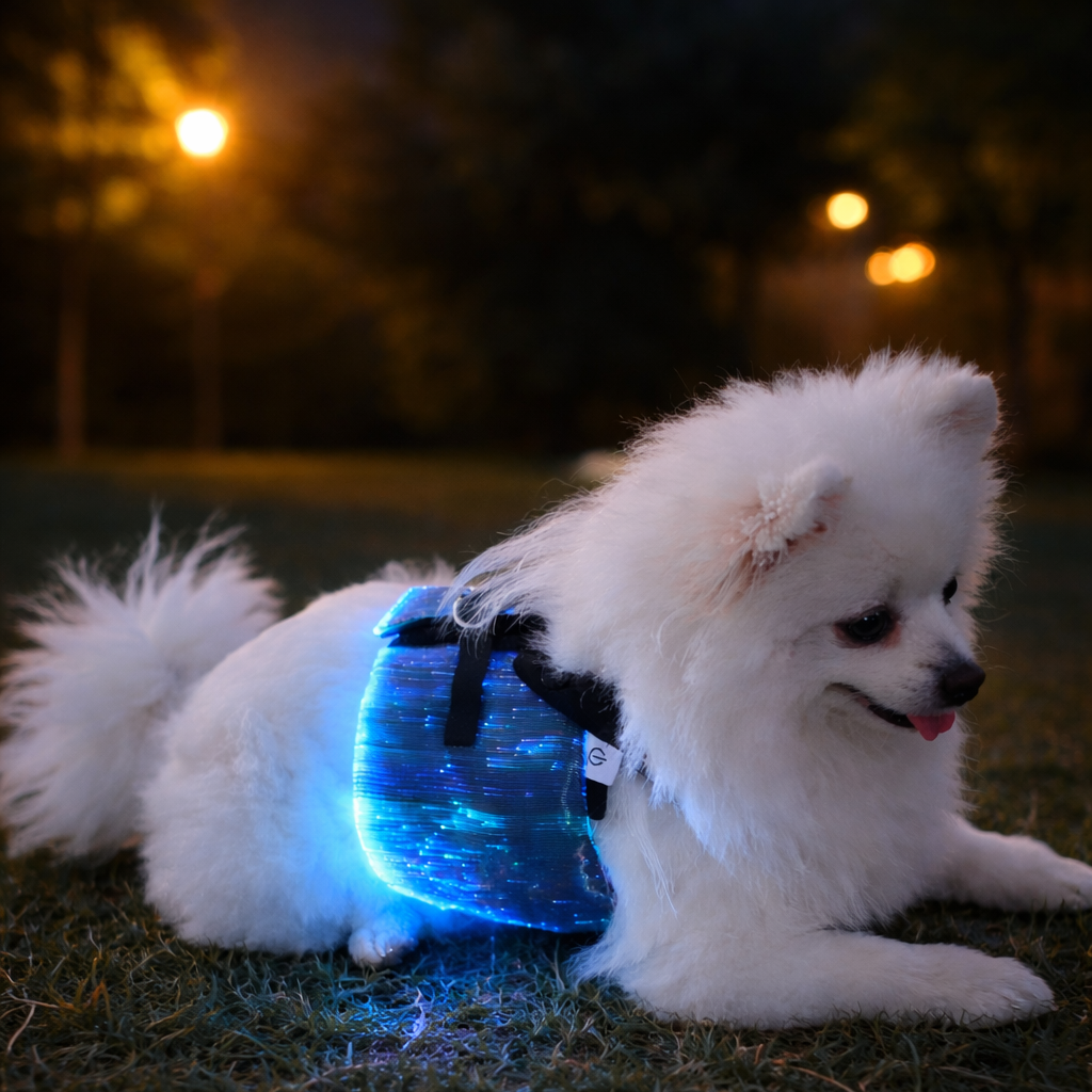 Pet supplies, dog harness, luminous chest strap, suitable for nighttime walking tools, anti loss LED wiring harness, pet dog accessories