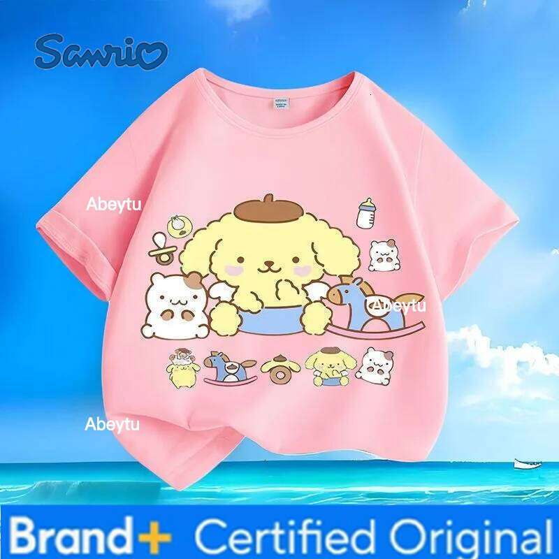 Sanrio Best Seller Low Price My Melody Kids T-Shirts Summer Trendy | Crew Neck Loose Short Sleeves for Boys & Girls H2601201