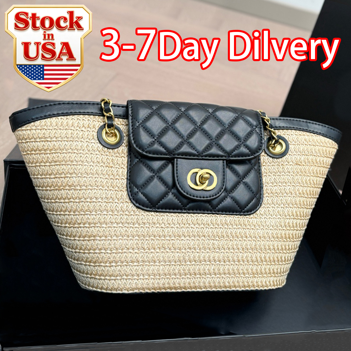 Designer Bag Luxury Bag Tote Bag Shoulder Bag Large 2026 Capacity Quilted Diamond Pattern Lambskin Braided Shopping Bag Gold tone Metal Accessories Bag Beach Bag