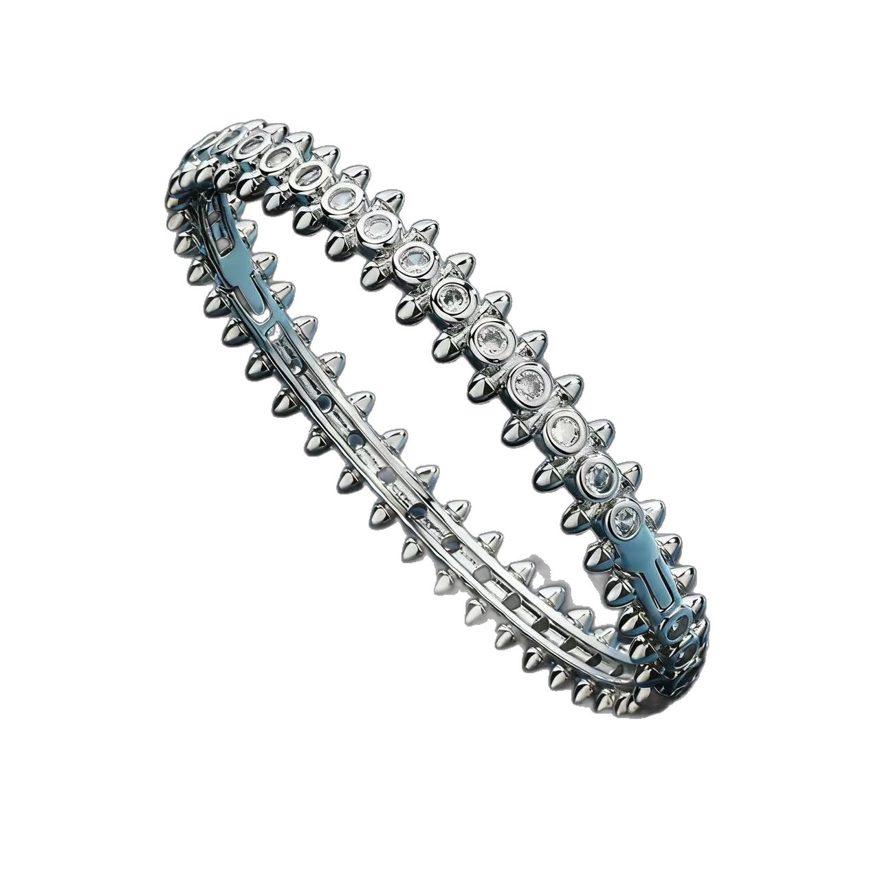 European and American Cross-Border Fashion Women's Bracelet Versatile Jewelry Light Luxury Open High-End Full Diamond Wholesale - view 6
