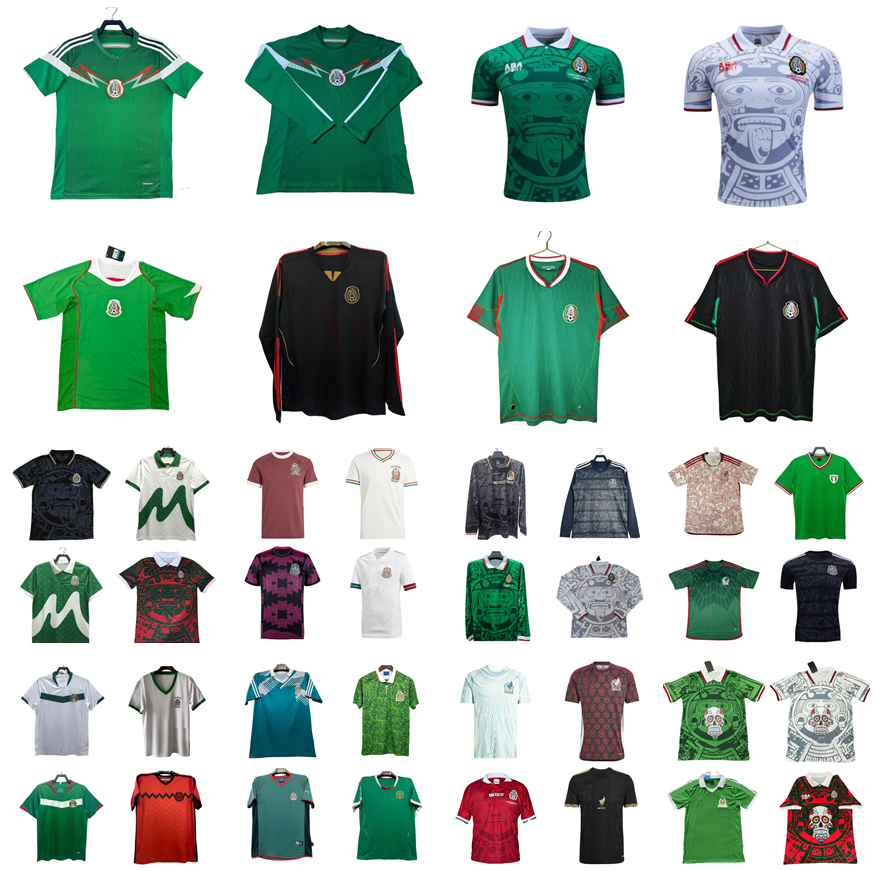 2010 2011 2012 2014 MEXICO Soccer Jerseys 94 95 96 97 98 99 06 10 11 Retro BLANCO H.SANCHEZ HERNANDEZ R.MARQUEZ Chicharito J.HERNANDEZ G.DOS SANTOS vintage football shirts