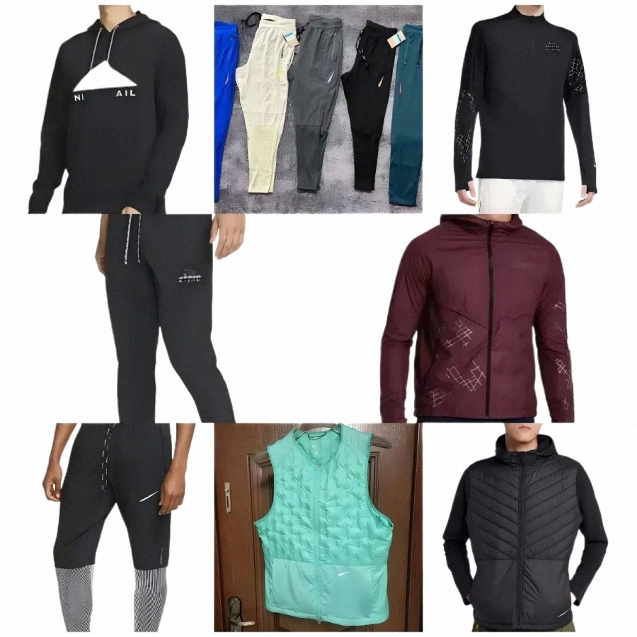 Niki Dri-FIT Trail Elite Running Pants Plus Size Hoodies Mens Stretch Moisture-Wicking Joggers for Gym Training & Outdoor Running