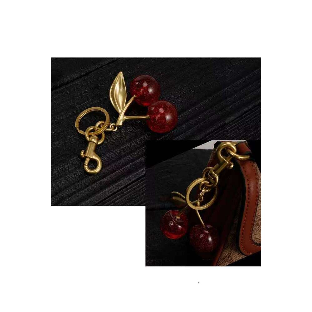 Cute Bags Purse Charm Adorable Fruit Fashion Key Ring Vibrant Red Cherry Keychain Gift for Girls H260120