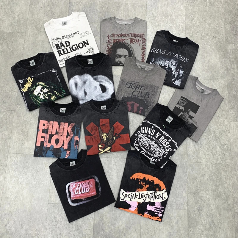 Yao Fashion Vintage Punk Band Casual Oversize Washed Old Tank Tops Rock Roll Streetwear Loose Graphics Sleeveless Vest For Men 260119