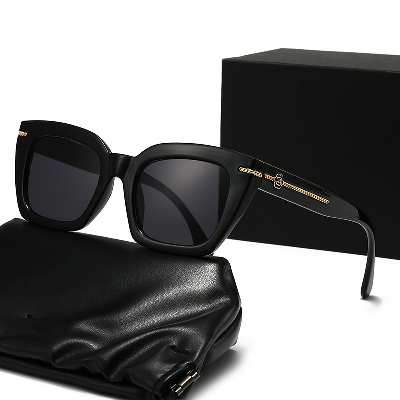 Luxury Brand Designer Sunglasses 2025 New Trendy Style Chain Sunglasses For Women, High-End Old Money Style Square Frame Sunglasses For Men, UV Protec