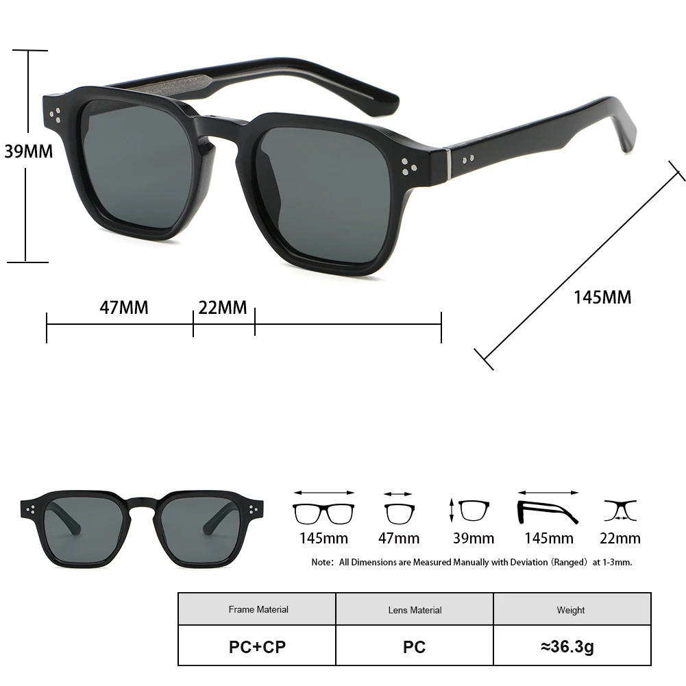 Peekaboo irregular sunglasses for women black brown retro style square sun glasses for men uv400 summer accessories 2025 260113