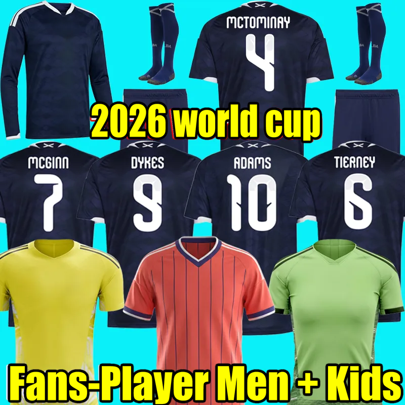 3XL 4XL scotland world cup 2026 scotland football shirt Soccer Jerseys ROBERTSON McTominay McGREGOR SHANKLAND MCGREGOR Home goalkeeper men kids kits Long sleeves