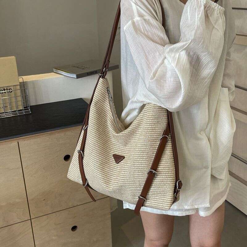 Free shipping 2026 new Vintage Style Women's Tote Four Seasons High-Value Large Capacity Commuter Backpack Versatile Light Luxury Single Shoulder