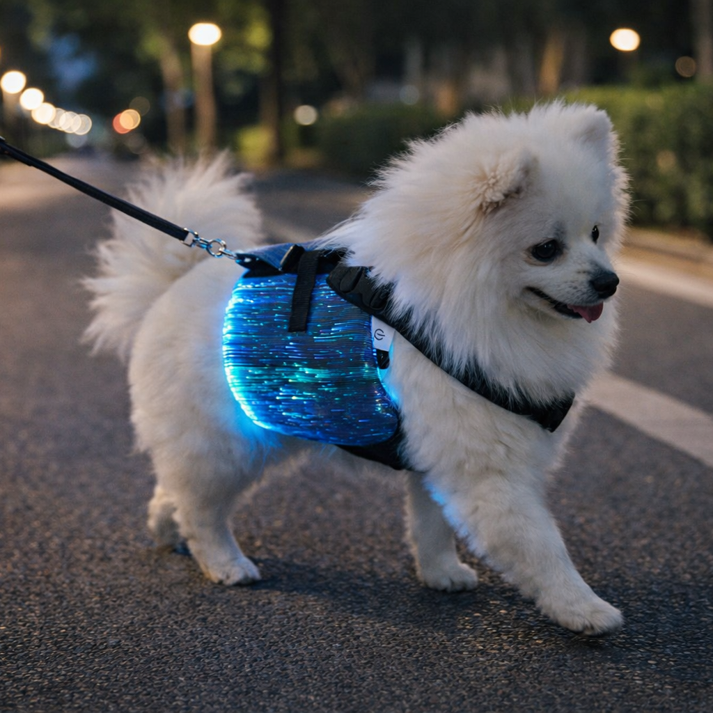Pet supplies, dog harness, luminous chest strap, suitable for nighttime walking tools, anti loss LED wiring harness, pet dog accessories