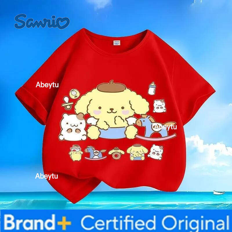 Sanrio Best Seller Low Price My Melody Kids T-Shirts Summer Trendy | Crew Neck Loose Short Sleeves for Boys & Girls H2601201