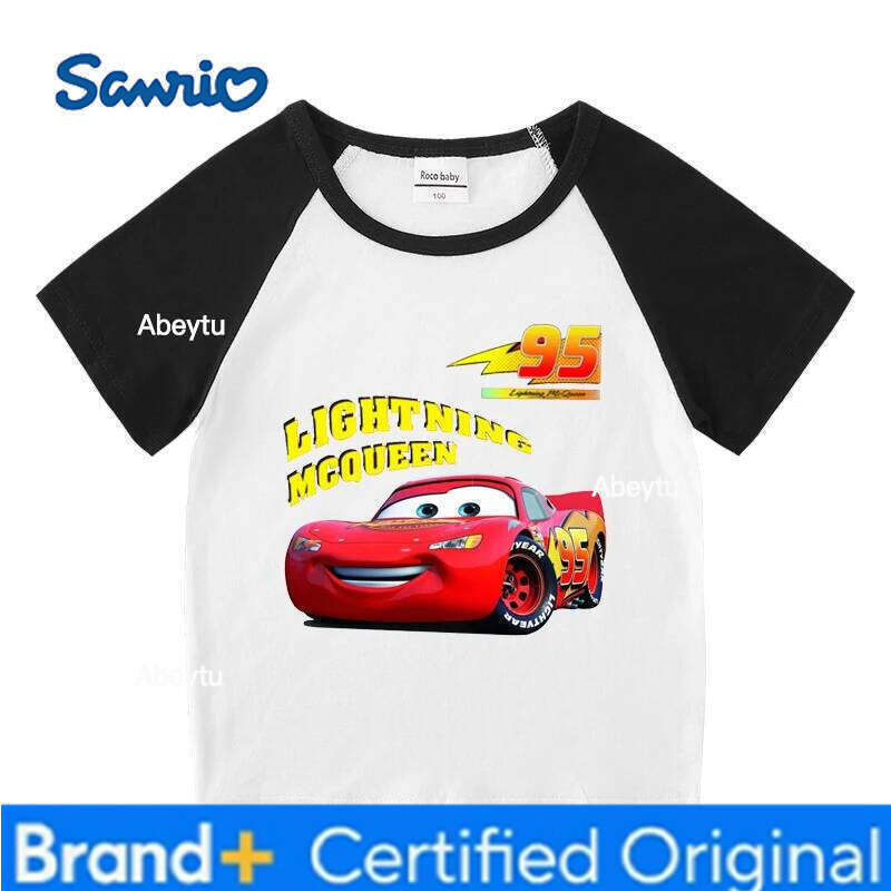 Sanrio Cartoon Cute Hello Kitty Baby Girl Summer T Shirts Tops Crewneck Toddler Costume Children Clothing Short Sleeve Kids Tees 1-8Y H260120