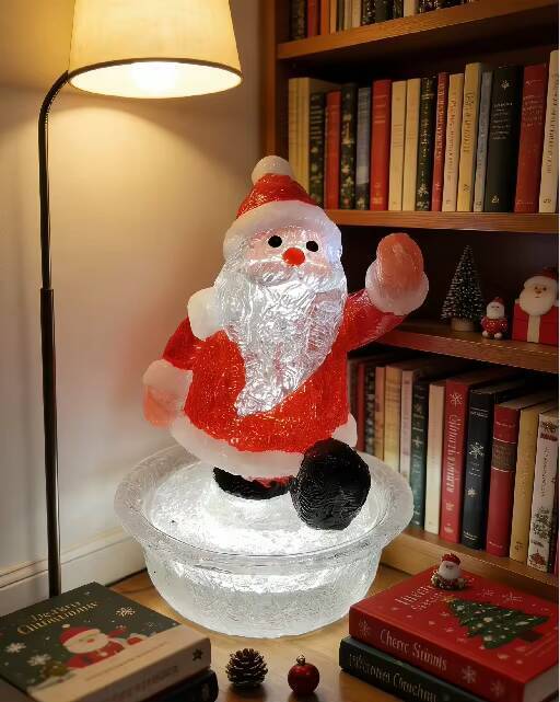 USB Powered Santa Claus - Romantic LED Fountain Night Light for Christmas