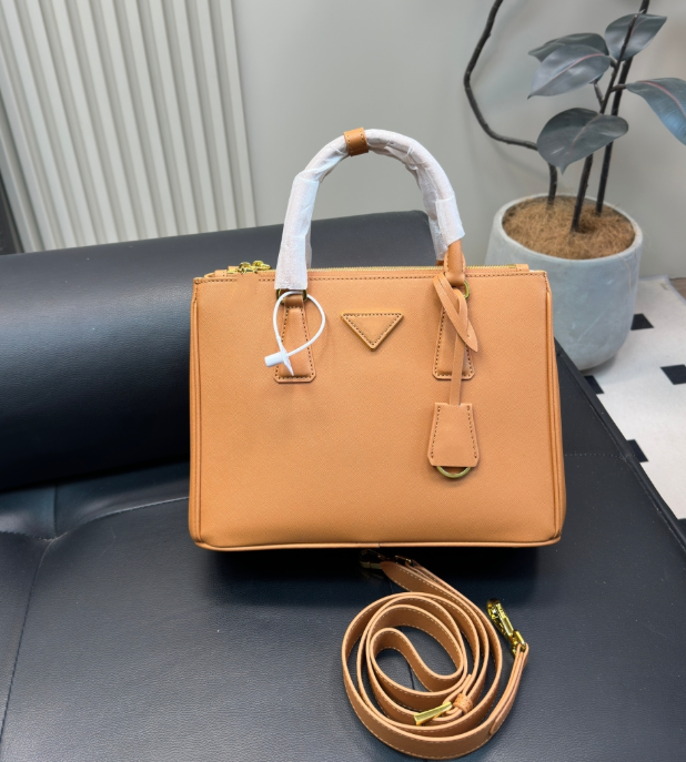 Designer Style Saffiano Leather Shoulder Bags Tote Bag Top Handle Handbag with Detachable Crossbody Strap | Luxury Work Purse