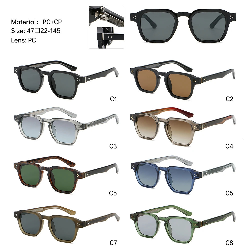 Peekaboo irregular sunglasses for women black brown retro style square sun glasses for men uv400 summer accessories 2025 260113