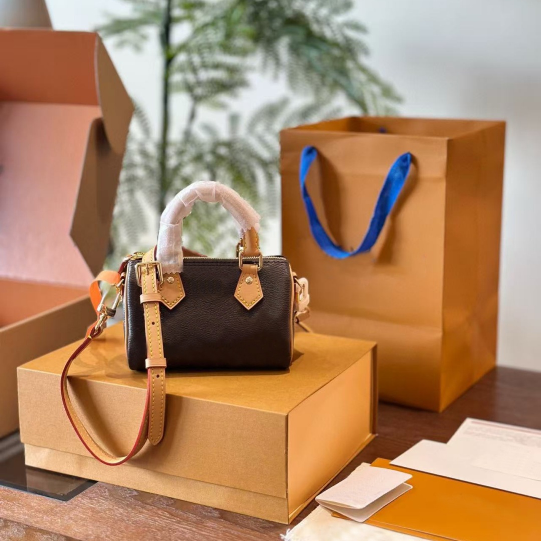 Designer nano speddy bag 16 20 Shoulder Bag Women Leather Handbag Classic Mini High Quality Purses Madam Luxury Tote Crossbody Bags Wallet