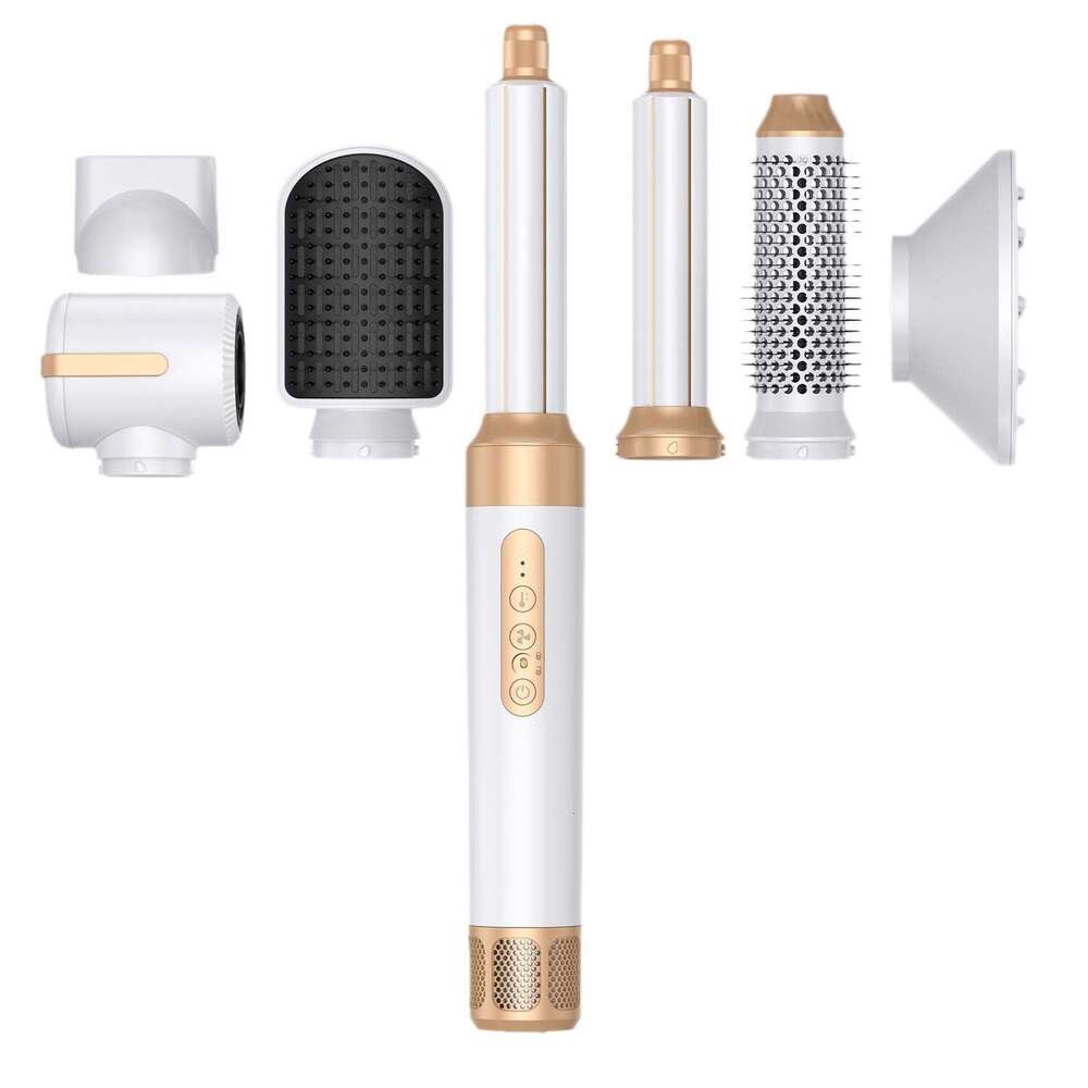 Famous Brand Cross Border In High Speed Dryer Multi Functional Hot Air Comb Straightening Hair Styling Self Suction Curling Iron CKS