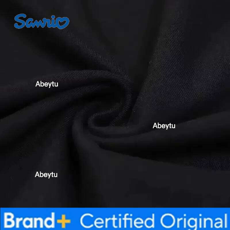 Sanrio Kuromi T-Shirt for Women Cute Heart Print Crew Neck Casual Top Everyday Wear Relaxed Style Short Sleeve Character Costume H260120