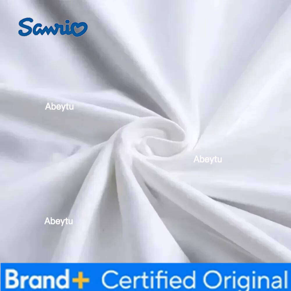 Sanrio MINISO Hello Kitty Fashion Minus Age Printing Round Collar Short Sleeve Cotton T-shirt Coat in The Summer of 2025 Men and Women H260120