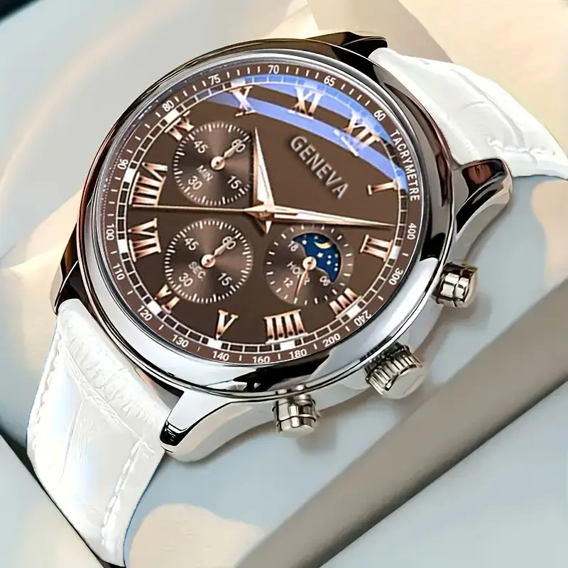 Best-selling men's watch, business automatic quartz watch with glass, fake three-eye men's watchXJ251105