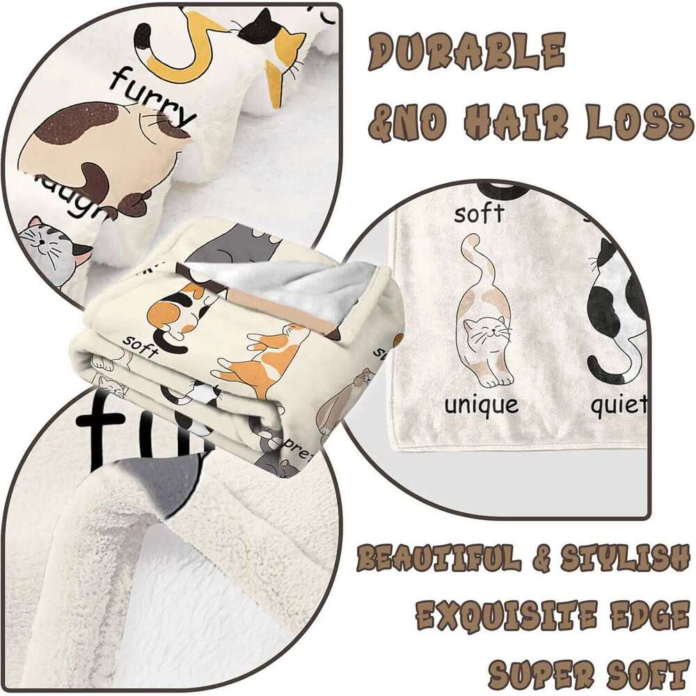 Funny Pet Soft Comfortable. It Is a Cat Blanket Suitable For Living Rooms, Bedrooms And Travel. W260120