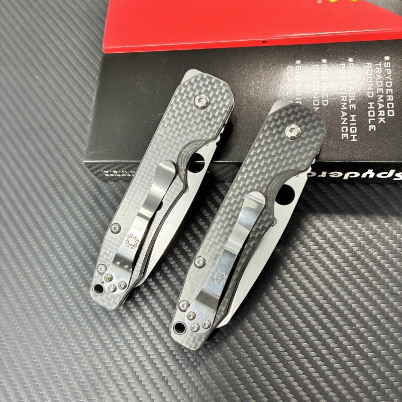 Large SMF carved Strider Logo D2 titanium carbon fiber copper washer folding knife outdoor camping fishing EDC tool