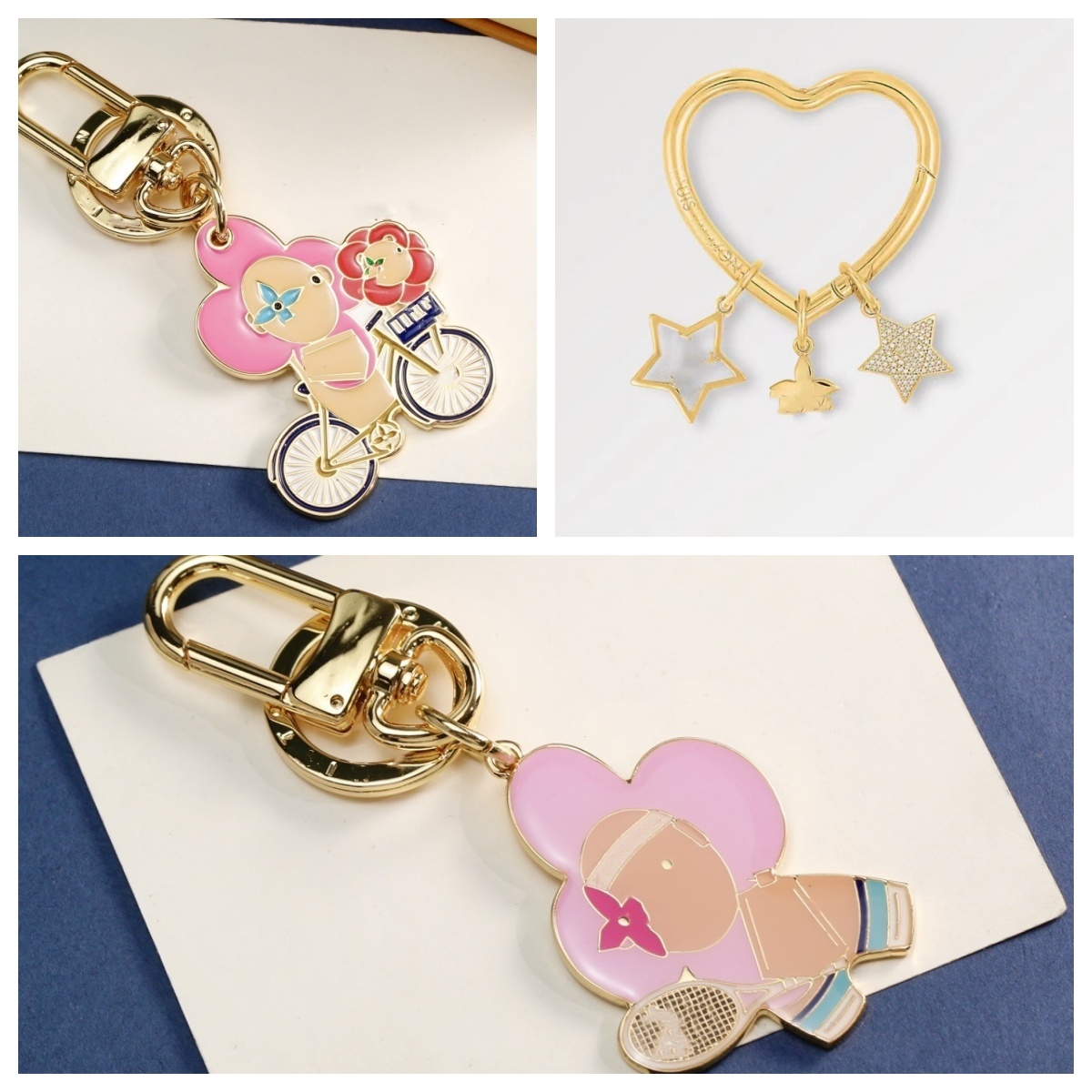 designer keychain women Letters keychain wallet Car Key Chain Buckle jewelry pink Keyring Keychains Lanyards