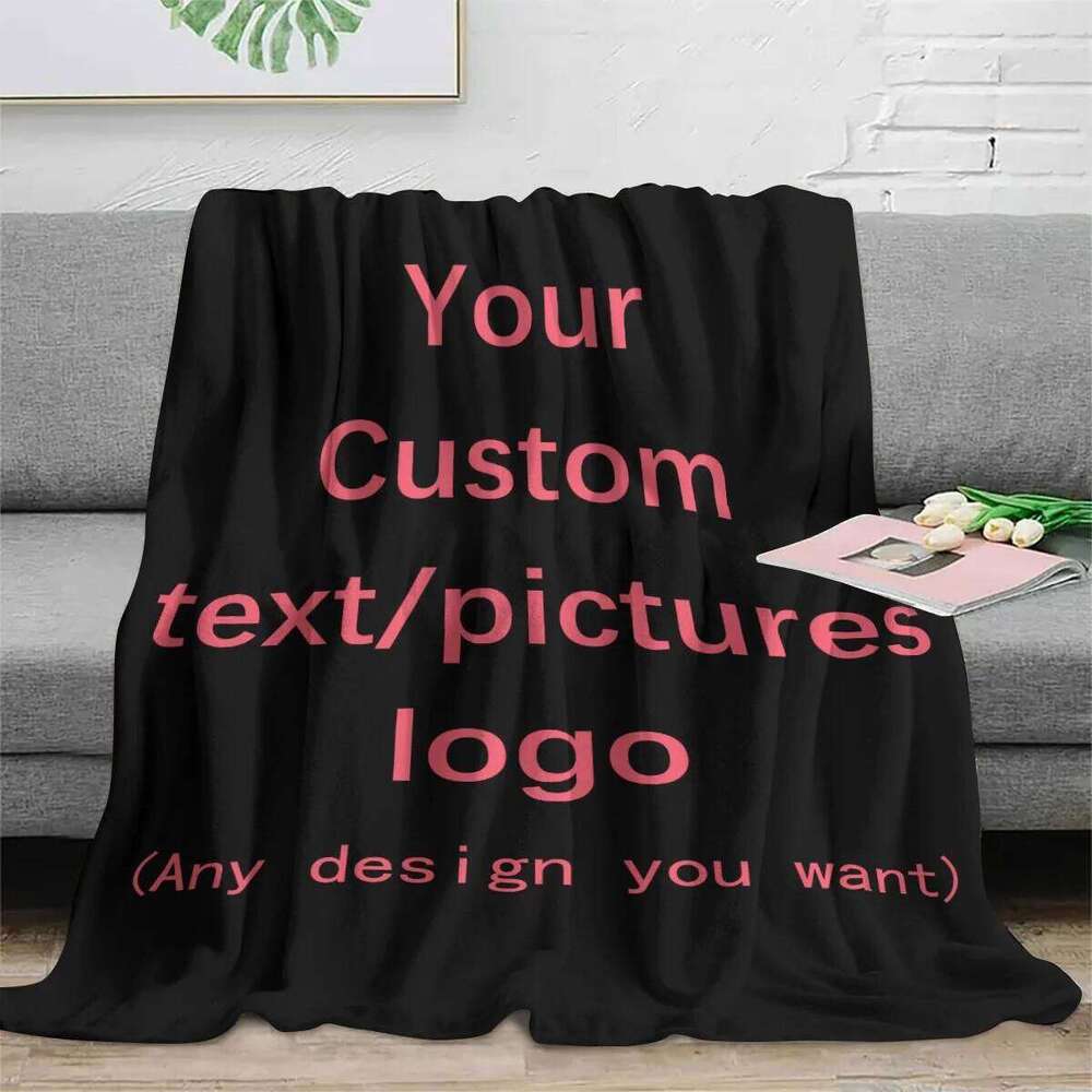 1pc Custom Digital Flannel Fleece Blanket, Personalized With Various Images, Gift For Girls, Boys, Adults, Travel - Warm Throw W260120