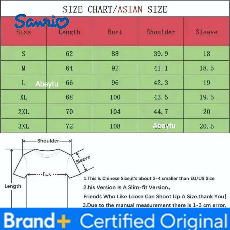 Sanrio Kuromi T-Shirt for Women Cute Heart Print Crew Neck Casual Top Everyday Wear Relaxed Style Short Sleeve Character Costume H260120