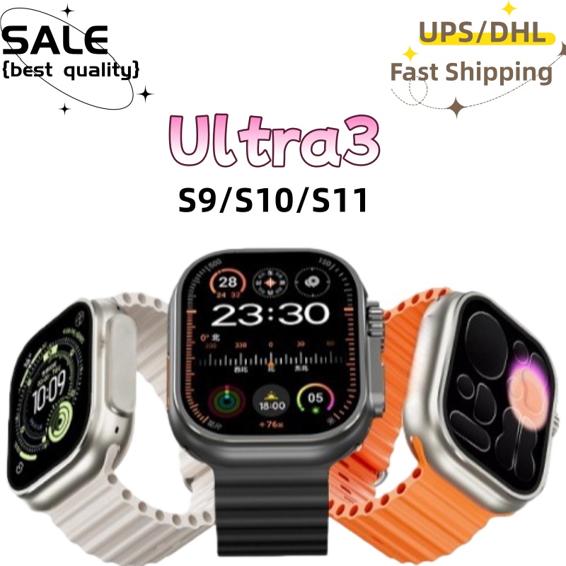 Smart watch For Ultra 3 series 11 s10 49mm Watch SmartWatch Sports Watch With Charging Cable Box Local Warehouse smartphone designer watches
