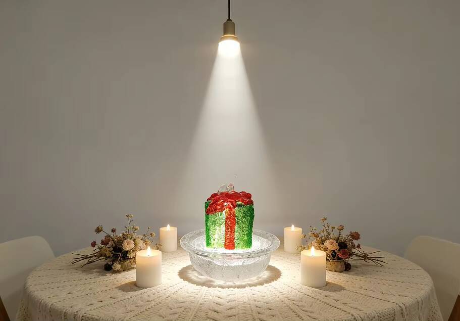 Christmas Gift Box USB Fountain Night - LED Atmosphere Light for Festive Home Decoration