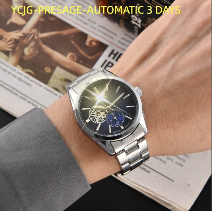 HOT TOP Design Mens women Seikity Watches automatic quartz Movement Male Clock Luxury Business Designer for Men Watch machinery luxe Wristwatches 374