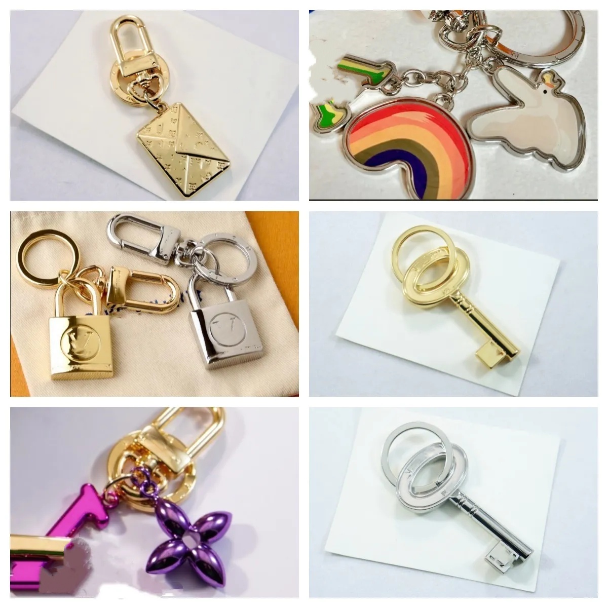 designer keychain women designers keychain wallet top llavero Car Key Chain Buckle jewelry flower lock Keyring Keychains Lanyards box