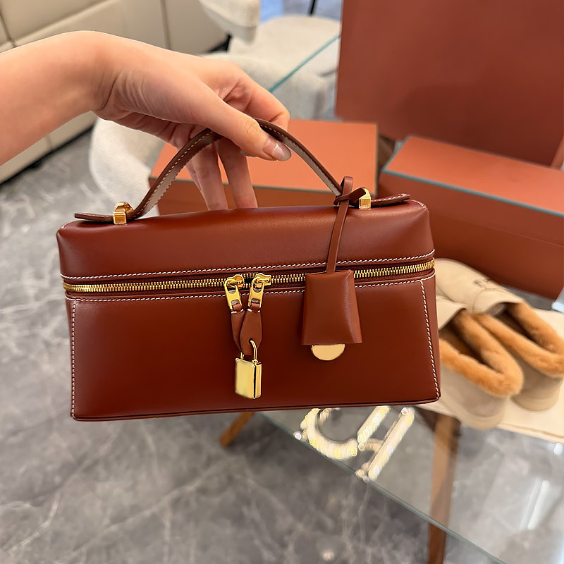 Designer bag Luxury Bag High quality Leather Box Bag with Gold Tone Lock letter pattern square bag Shoulder Bag Crossbody bag handbag box packaging