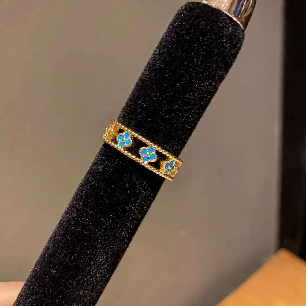 Fine Craftsmanship Kaleidoscope 18k Rose Gold Wide Narrow Version Four-leaf Clover Flower Full of Star Bracelet Designer Jewelry